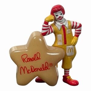 Vtg 1988 Happy Meal Toy Ronald McDonald Signature Glow In The Dark Star Figure